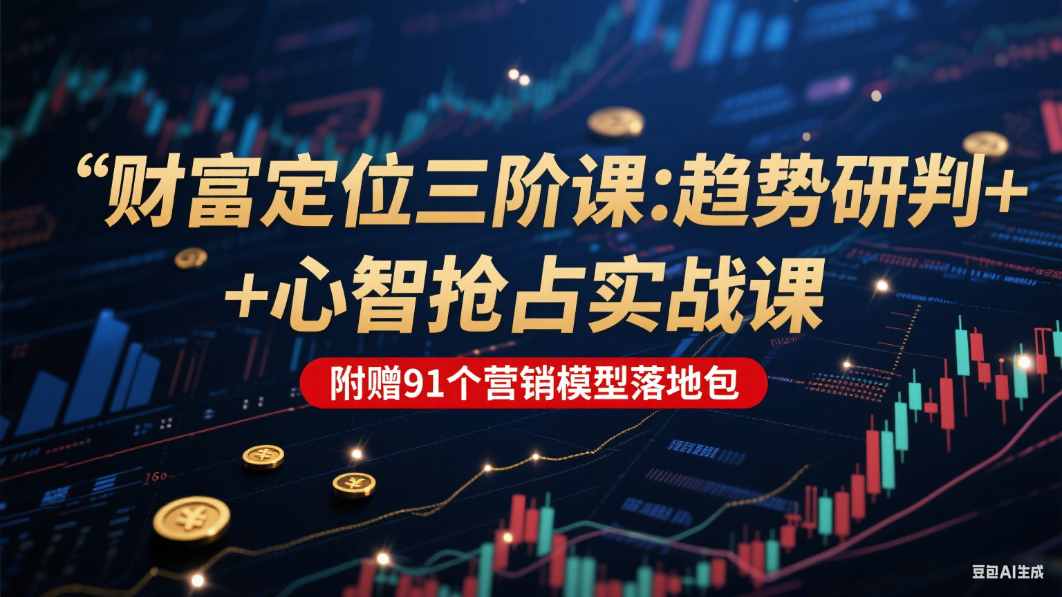 财富定位三阶：趋势研判 + 心智抢占实战课，附赠91个营销模型落地包-高东资源网