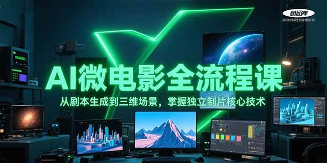 AI微电影全流程课，从剧本生成到三维场景，掌握独立制片核心技术-高东资源网