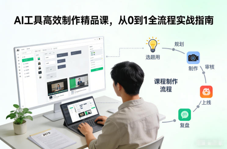 AI工具高效制作精品课，从0到1全流程实战指南-高东资源网