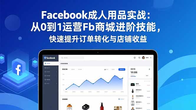 Facebook成人用品实战:从0到1运营Fb商城进阶技能,快速提升订单转化与店铺收益-高东资源网