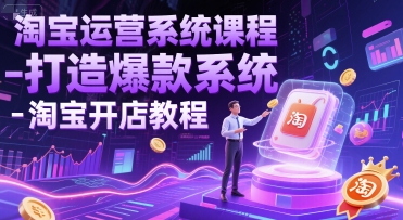 淘宝运营系统课程-打造爆款系统-淘宝开店教程-高东资源网