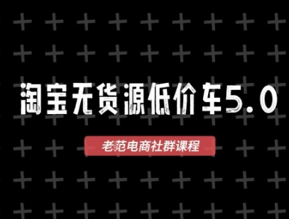 淘宝无货源2025VIP教程，最新的淘宝无货源课程，1688代发，蓝海选品，零成本创业首选-高东资源网