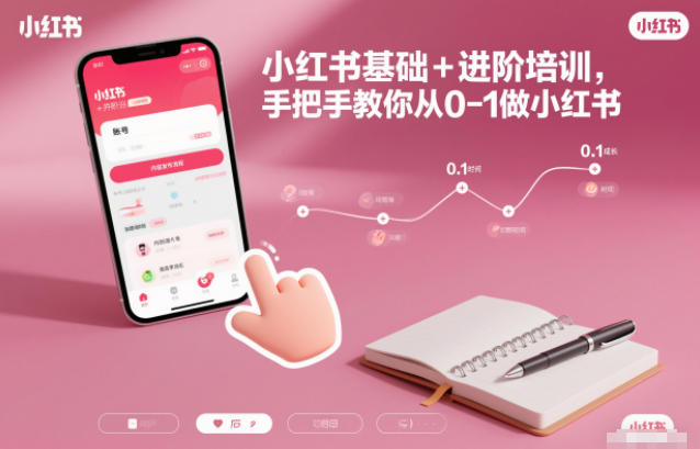 小红书基础+进阶培训,手把手教你从0-1做小红书-高东资源网