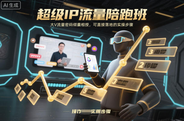 超级IP流量陪跑班,大V流量密码倾囊相授,可直接落地的实操步骤-高东资源网