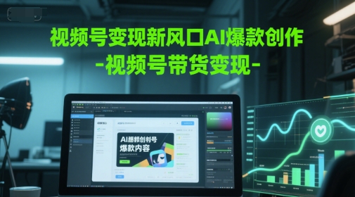 视频号变现新风口AI爆款创作-视频号带货变现-高东资源网