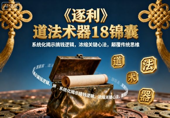 《逐利》道法术器18锦囊,系统化揭示搞钱逻辑,浓缩关键心法,颠覆传统思维(更新)-高东资源网