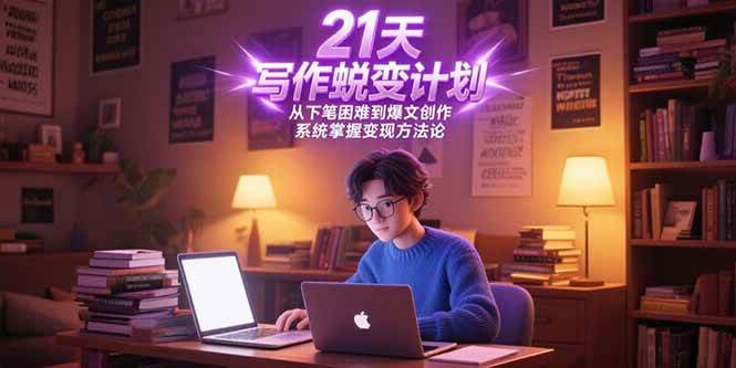 （15204期）21天写作蜕变计划，从下笔困难到爆文创作，系统掌握变现方法论-高东资源网
