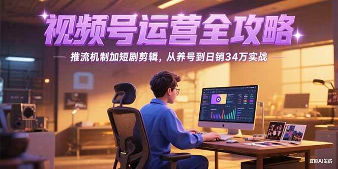（15217期）2025视频号运营全攻略，推流机制加短剧剪辑，从养号到日销34万实战-高东资源网