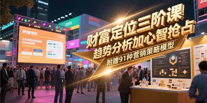 （15219期）财富定位三阶课，趋势分析加心智抢占，附赠91种营销策略模型-高东资源网