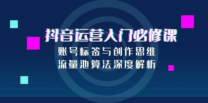 抖音运营入门必修课，账号标签与创作思维，流量池算法深度解析-高东资源网