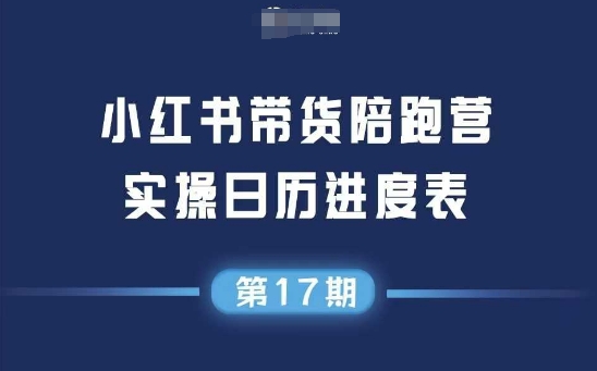 小红书第17期带货陪跑营，不囤货，无不直播，无不投流，通过选品+笔记内容+测品+笔记铺量+矩阵运营打爆款-高东资源网