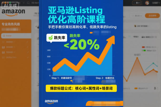 亚马逊Listing优化高阶课程，手把手教你策划高转化率、低跳失率的listing-高东资源网