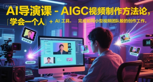 AI导演课-AIGC视频制作方法论，学会一个人+AI工具，完成如同小型视频团队般的创作工作，实现导演梦-高东资源网
