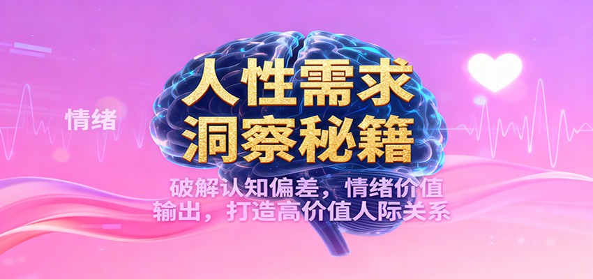 人性需求洞察秘籍,破解认知偏差,情绪价值输出,打造高价值人际关系-高东资源网