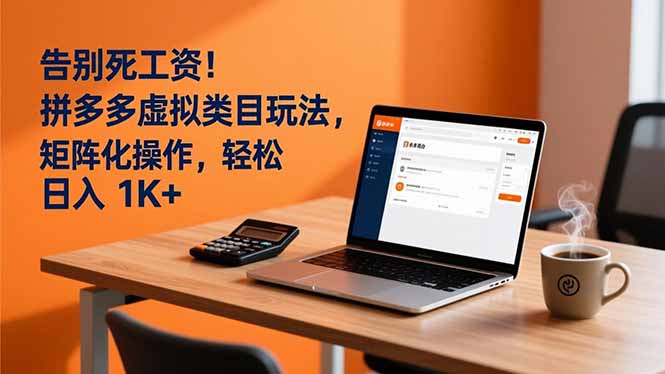 告别死工资！拼多多虚拟类目玩法，矩阵化操作，轻松日入 1K+-高东资源网