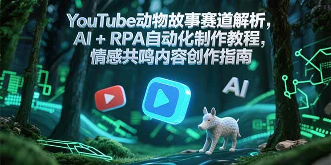 （15174期）YouTube动物故事赛道解析，AI+RPA自动化制作教程，情感共鸣内容创作指南-高东资源网