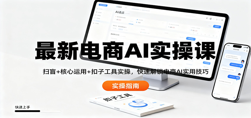 最新电商AI实操课:扫盲+核心运用+扣子工具实操,快速解锁电商AI实用技巧-高东资源网