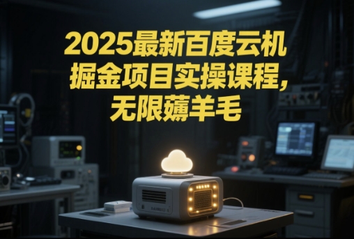 2025最新百度云机掘金项目实操课程单窗口保底5-10元月收益单窗口150+【揭秘】-高东资源网