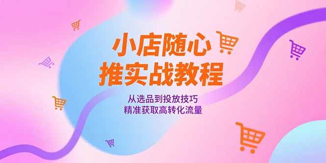 （15205期）小店随心推实战教程，从选品到投放技巧，精准获取高转化流量-高东资源网