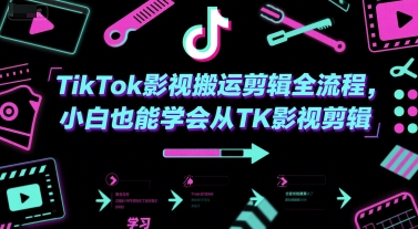 TikTok影视搬运剪辑全流程，小白也能学会从TK影视剪辑-高东资源网