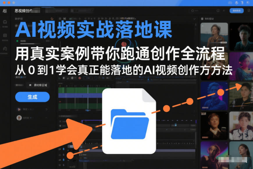 AI视频实战落地课，用真实案例带你跑通创作全流程，从0到1学会真正能落地的AI视频创作方法-高东资源网