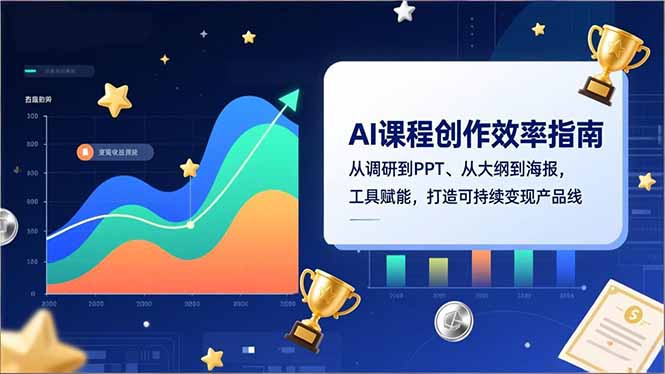 AI课程创作效率指南，从调研到PPT、从大纲到海报，工具赋能，打造可持续变现产品线-高东资源网