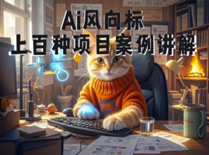 Ai风向标-附100种项目案例玩法-0基础小白到大神ai视频商业应用教学-高东资源网