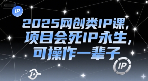 2025网创类IP课，项目会死IP永生，可操作一辈子-高东资源网