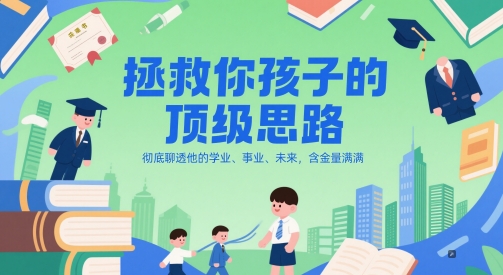 付费文章：拯救你孩子的顶级思路，彻底聊透他的学业、事业、未来，含金量满满-高东资源网