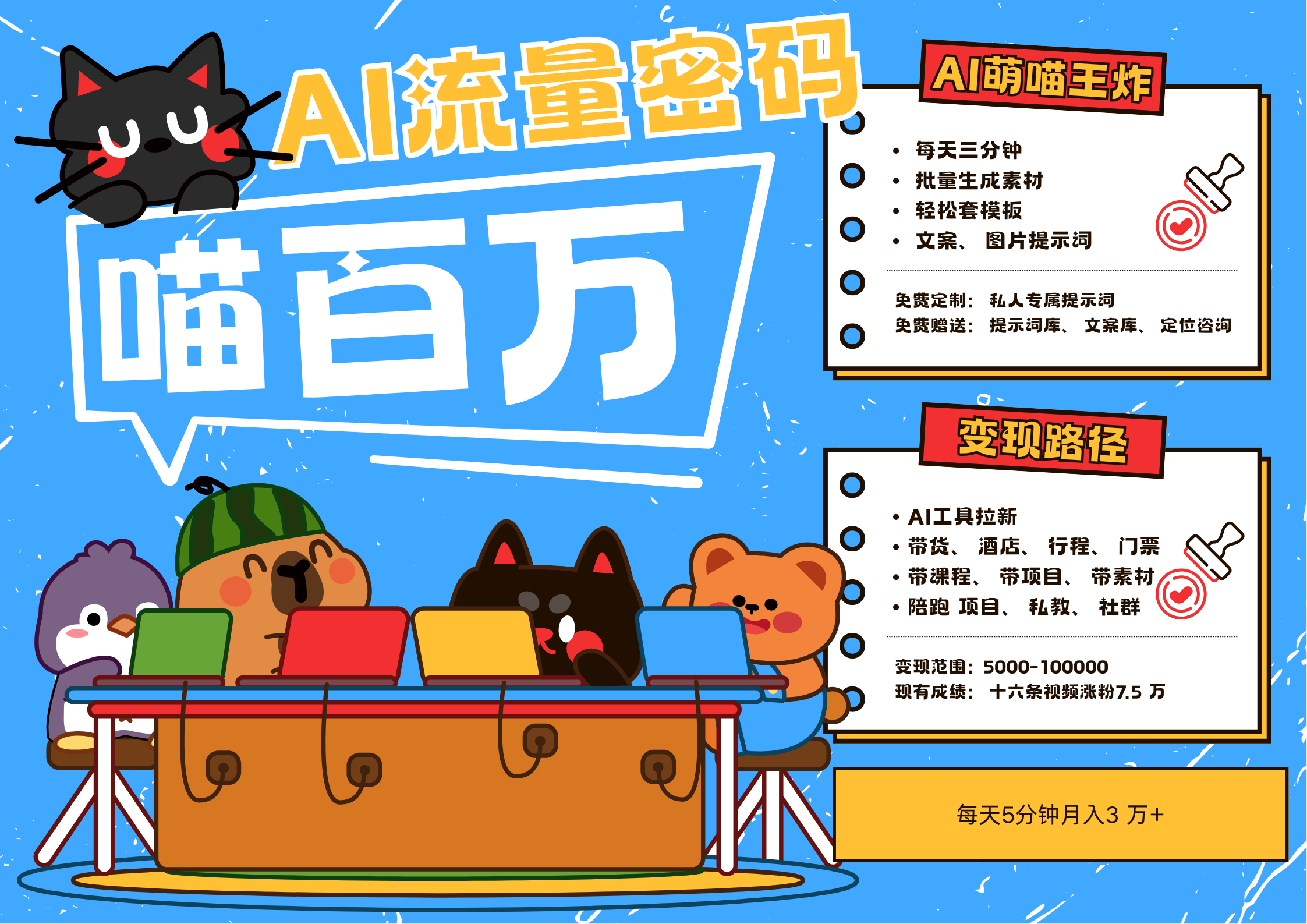 AI+宠物+旅行，2025最火流量密码 轻松用AI宠物做文旅账号，N种变现渠道月入五位数-高东资源网