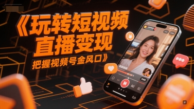 玩转短视频直播变现，把握视频号金风口-高东资源网