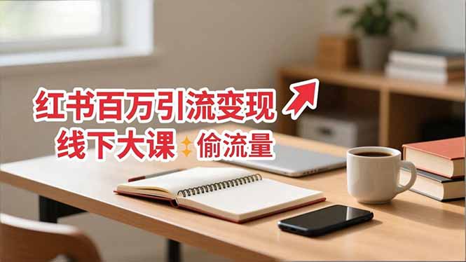 小红书百万引流变现-11月线下大课:分享从0到百万引流路径,手把手教偷流量、拿结果-高东资源网