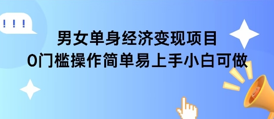 女单身经济项目变现周期长可复购率高日入1k+-高东资源网