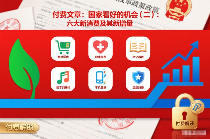 付费文章：国家看好的机会(二)：六大新消费及其新增量-高东资源网