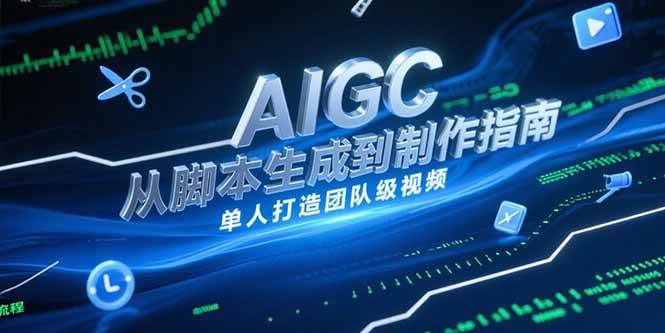 （15170期）AIGC视频制作指南，从脚本生成到剪辑全流程，单人打造团队级视频-高东资源网