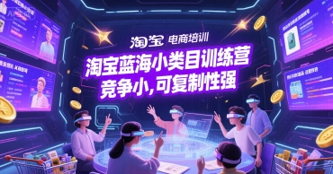 淘宝蓝海小类目训练营， 竞争小，可复制性强-高东资源网
