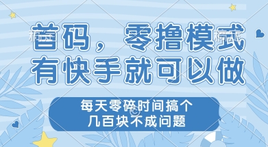 首码零撸项目，有快手就可以做，每天业务时间搞个几张不是问题【揭秘】-高东资源网