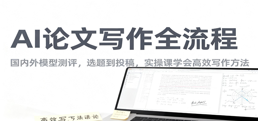 AI论文写作全流程,国内外模型测评,选题到投稿,实操课学高效写作方法-高东资源网