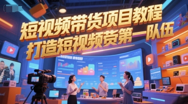 短视频带货项目教程，打造短视频带货第一队伍-高东资源网