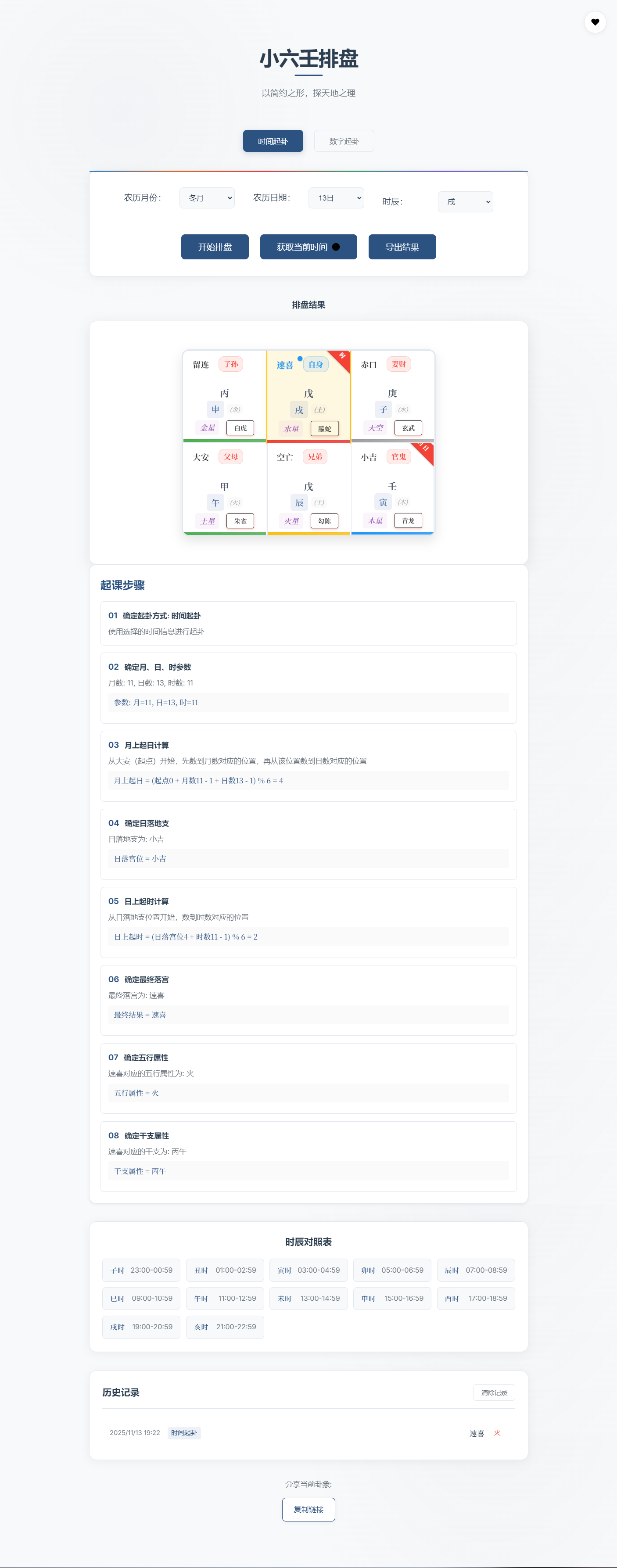 小六壬排盘工具源码 自适应双端-高东资源网