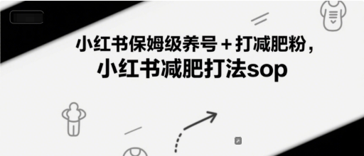 小红书保姆级养号+打减肥粉，小红书减肥打法sop-高东资源网