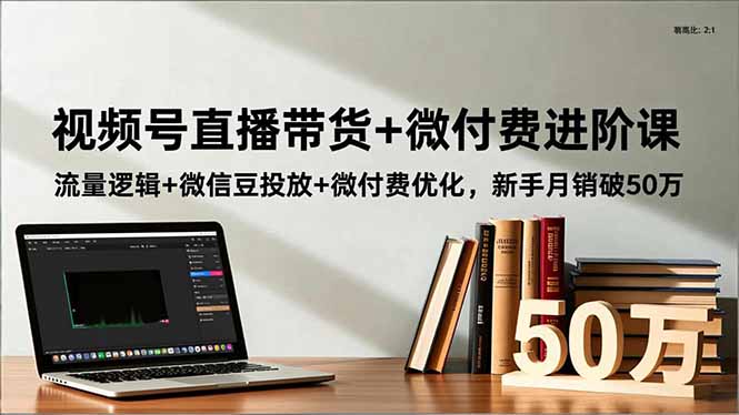 视频号直播带货+微付费进阶课:流量逻辑+微信豆投放+微付费优化,新手月销破50万-高东资源网
