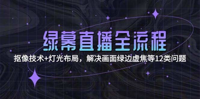 绿幕直播全流程：抠像技术+灯光布局，解决画面绿边虚焦等12类问题-高东资源网