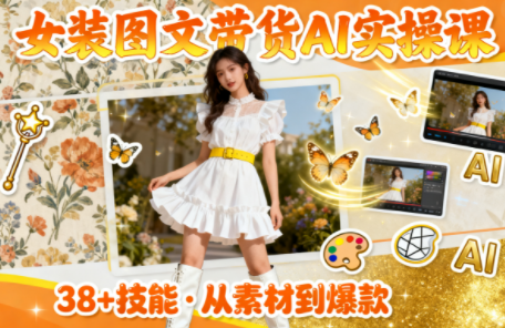女装图文带货的AI实操课-高东资源网