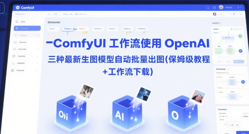 ComfyUI 工作流使用 OpenAI 三种最新生图模型自动批量出图(保姆级教程+工作流下载)-高东资源网