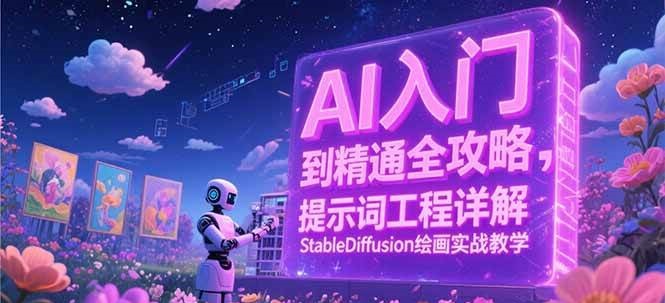 AI入门到精通全攻略，提示词工程详解，StableDiffusion绘画实战教学-高东资源网