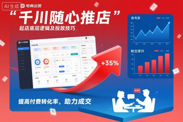 千川随心推起店底层逻辑及投放技巧,提高付费转化率,助力成交-高东资源网