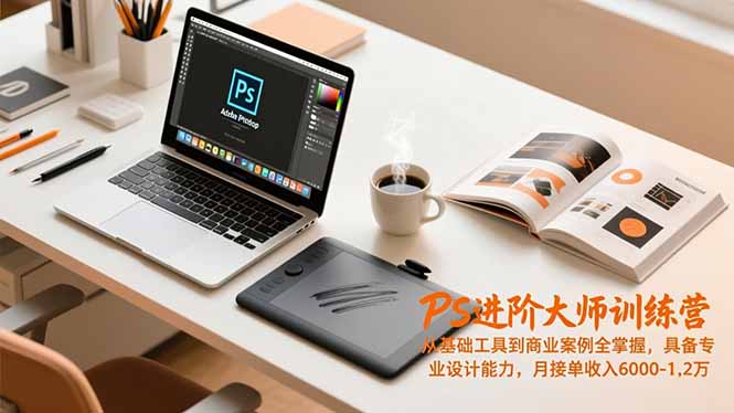 PS进阶大师训练营,从基础工具到商业案例全掌握,具备专业设计能力,月接单收入6000-1.2万-高东资源网