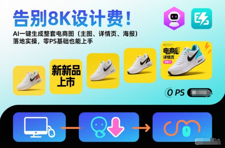 告别8K设计费!AI一键生成整套电商图(主图、详情页、海报)落地实操,零PS基础也能上手-高东资源网